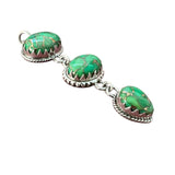 Green Mojave Turquoise Solid 925 Sterling Silver Pendant