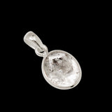 Faceted Herkimer Diamond Solid 925 Sterling Silver Pendant