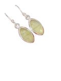 Prehnite Solid 925 Sterling Silver Earrings