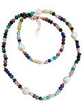 Mixed Gemstone & Freshwater Pearl beaded Necklace