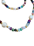 Mixed Gemstone & Freshwater Pearl beaded Necklace