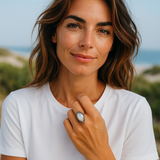 Rainbow Moonstone Solid 925 Sterling Silver Ring 7