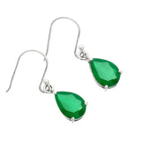 Green Onyx Solid 925 Sterling Silver Earrings