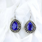 Blue Sapphire Solid 925 Sterling Silver Earrings