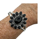 Black Onyx Solid 925 Sterling Silver Cuff Bracelet