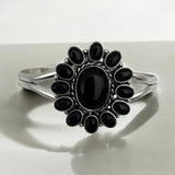 Black Onyx Solid 925 Sterling Silver Cuff Bracelet