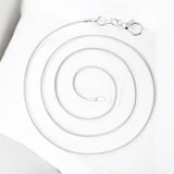 18 in 1.2 mm Silver Plated Snake Chain Necklace 18 inch