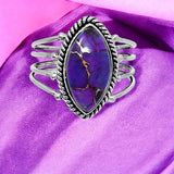 Purple Mojave Turquoise Solid 925 Sterling Silver Ring