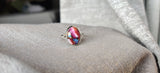 Kingman Pink Dahlia Turquoise Solid 925 Sterling Silver Ring