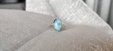 Caribbean Larimar Solid 925 Sterling Silver RIng