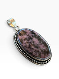 Rhodonite Silver Overlay Pendant