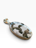 Moss Agate Silver Overlay Pendant