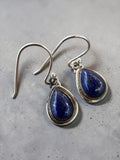 Blue Lapis Solid 925 Sterling Silver Earrings
