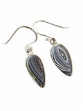 Fordite Solid 925 Sterling Silver Earrings