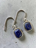 Blue Lapis Solid 925 Sterling Silver Earrings