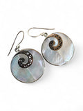 Mother of Pearl Solid 925 Sterling Silver Earrings