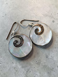 Mother of Pearl Solid 925 Sterling Silver Earrings