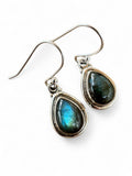 Labradorite Solid 925 Sterling Silver Earrings