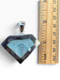 Light Blue Botswana Agate Silver Overlay Pendant
