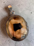 Montana Agate Silver Overlay Pendant