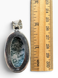 Tree Agate Silver Overlay Pendant