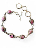 Rhodonite Solid 925 Sterling Silver Bracelet