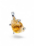 Rough Citrine Solid 925 Sterling Silver Pendant