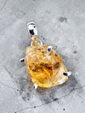 Rough Citrine Solid 925 Sterling Silver Pendant