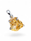 Rough Citrine Solid 925 Sterling Silver Pendant