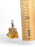 Rough Citrine Solid 925 Sterling Silver Pendant