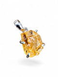 Rough Citrine Solid 925 Sterling Silver Pendant
