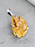Rough Citrine Solid 925 Sterling Silver Pendant
