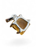 Rough Citrine Solid 925 Sterling Silver Pendant