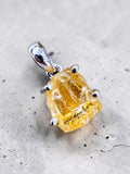 Rough Citrine Solid 925 Sterling Silver Pendant