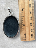 Dichroic Glass Silver Overlay Pendant