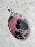 Rhodonite Silver Overlay Pendant
