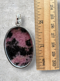 Rhodonite Silver Overlay Pendant
