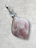 Rose Quartz Silver Overlay Pendant