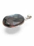 Moss Agate Silver Overlay Pendant