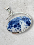 Sodalite Silver Overlay Pendant