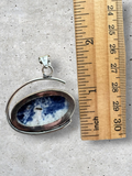 Sodalite Silver Overlay Pendant
