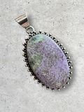 Purpurite Silver Overlay Pendant