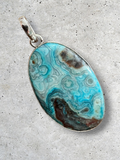 Laguna Lace Agate Silver Overlay Pendant