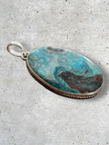 Laguna Lace Agate Silver Overlay Pendant