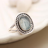 Aquamarine Solid 925 Sterling Silver Ring 9