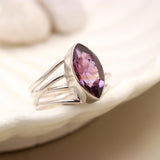 Amethyst Solid 925 Sterling Silver Ring 9