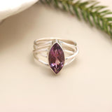 Amethyst Solid 925 Sterling Silver Ring 9