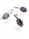 Making Waves Jewelry and Accessories amethyst and sterling silver pendant and drop earring set with beaded detail