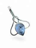 Making Waves Jewelry and Accessories teardrop pendant featuring dendritic agate in a polished 925 sterling silver frame.