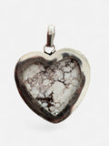 Making Waves Jewelry and Accessories heart pendant with white buffalo turquoise stone in a sterling silver setting.